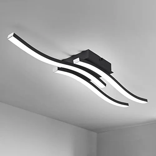 Lámpara De Techo Led Moderna, Regulable, Curva Y Minimalista