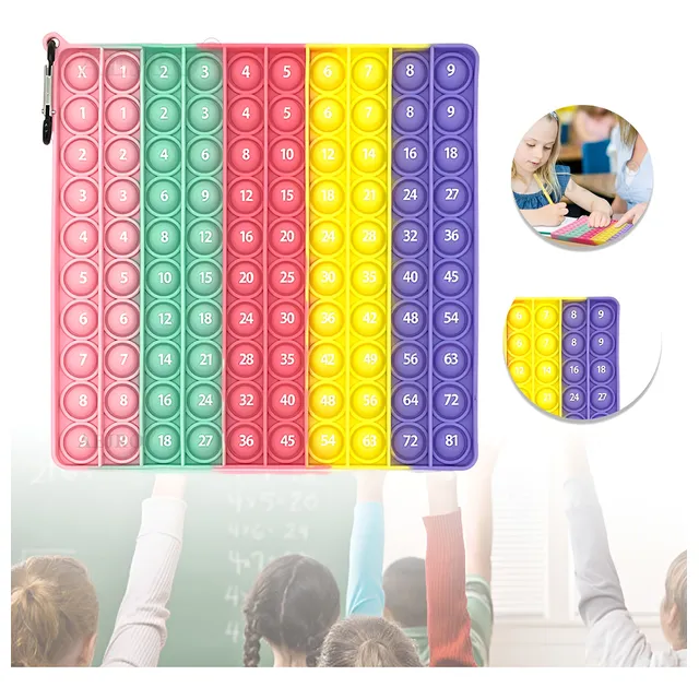 Tabla De Multiplicar Pop It Fidget Toy / Tablero Sensorial