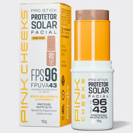 Protetor solar facial Pro Stick FPS96 pro20 Pink Cheeks 14g