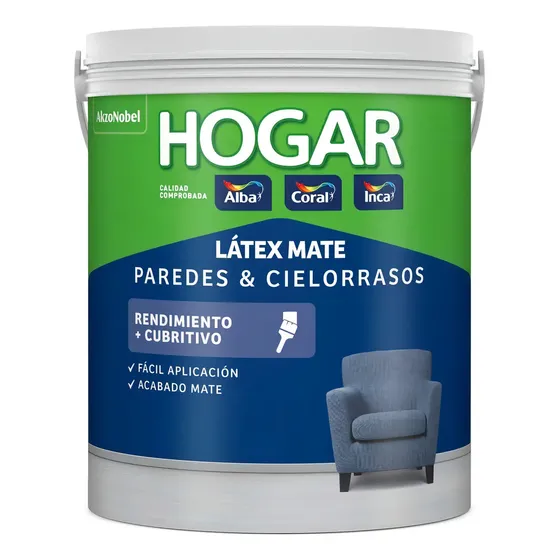 Pintura Látex Interior Blanco Mate Inca 3.6 L Cielorrasos y Paredes | Cuotas sin interés