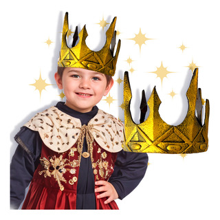 Corona Rey Reyna Acabado Metalico Alta Calidad Dorado Fiesta Corona Rey Reyna Acabado Metalico Alta Calidad Dorado Fiesta