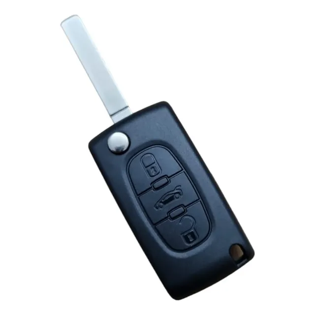 Carcasa Llave Peugeot-citroen 3 Botones Con Porta Pila