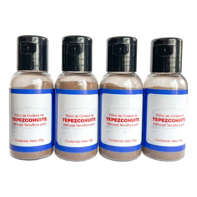Tepezcohuite Polvo 20g. Talquero Pequeño Pack 4 Pzas