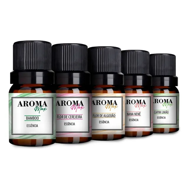 5 Essencias 10ml Mais Vendidas P/ Velas Difusores Aromamax