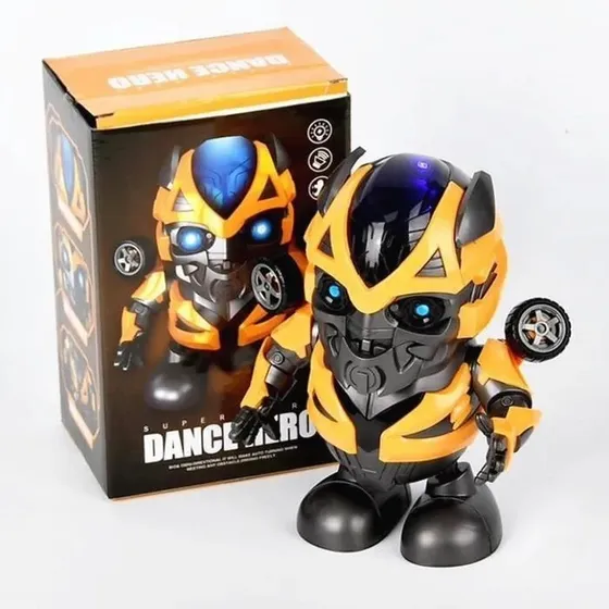 Brinquedo Robô Que Dança Bumblebee Transformers Luz E Música