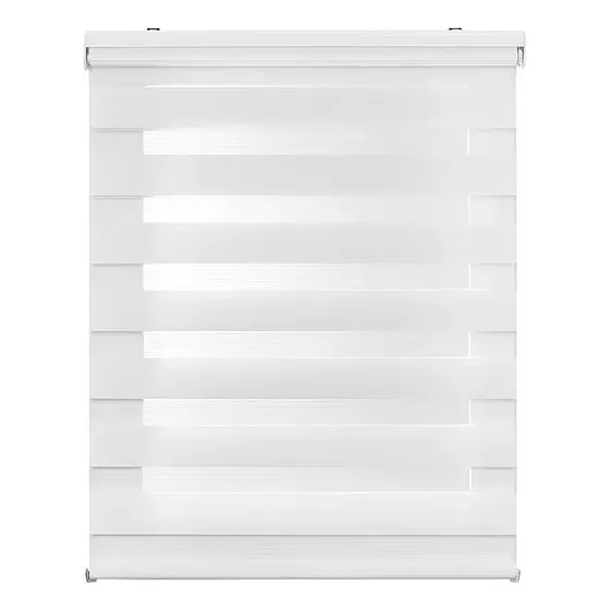 Cortina roller Lumiere Dia y Noche de 150cm x 200cm rayado color blanco - unidad por 1