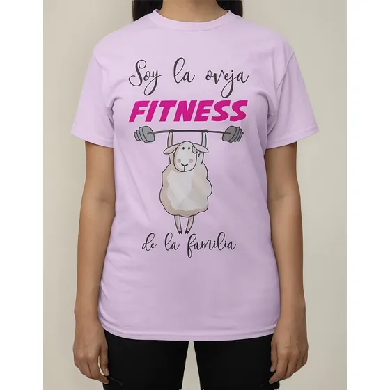 Remera Rosada Para Gym Soy La Oveja Fitness De La Familia