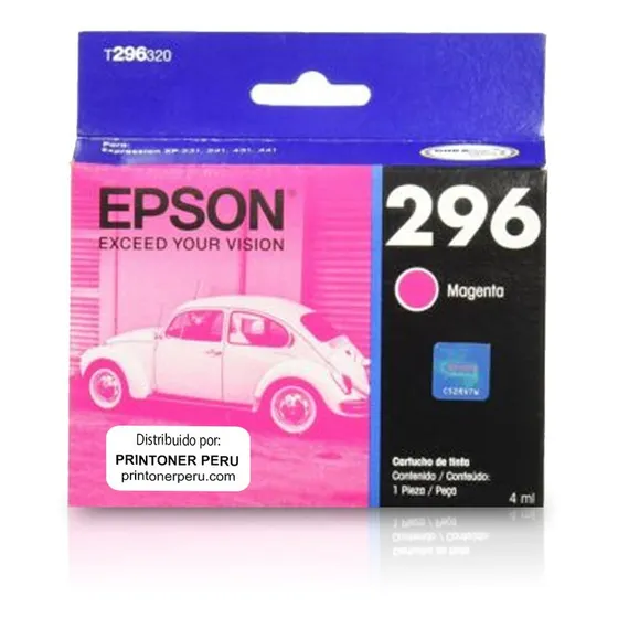 Original Tinta Epson 296 Magenta Xp-231 241 431 441 T296120