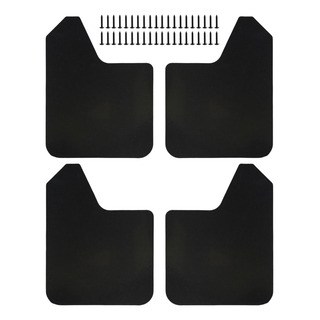 4 Piezas Guardabarros Delantero Y Trasero Universal Negro 4 Piezas Guardabarros Delantero Y Trasero Universal Negro