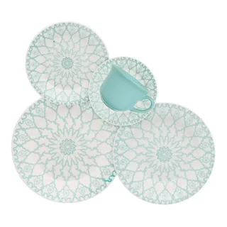 Aparelho De Jantar E Chå 20 Peças Donna Mandala Aparelho De Jantar E Chå 20 Peças Donna Mandala