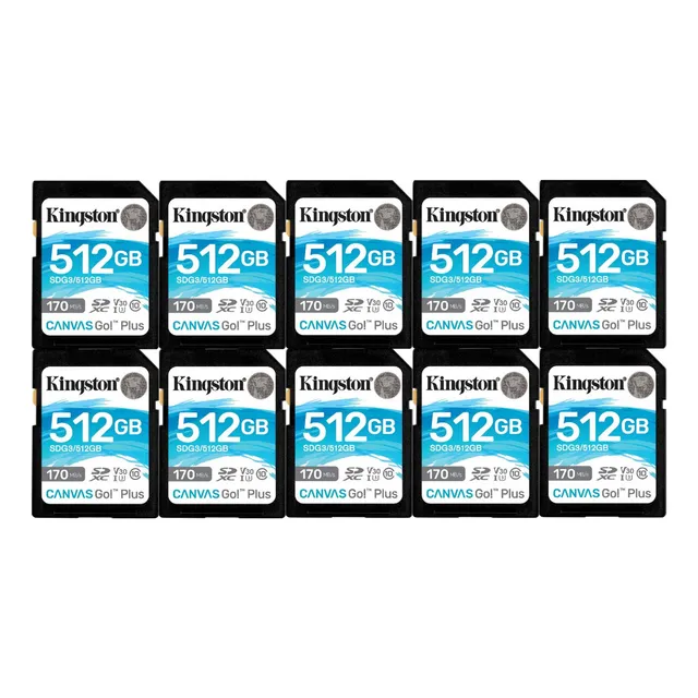 Memoria Sd 512gb Kingston Go Plus 4k Uhd 170 Mb/s Pack X10 U