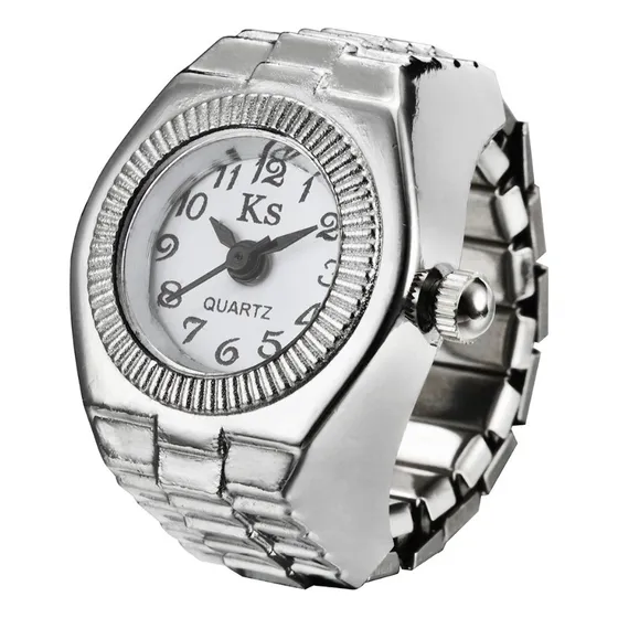 Reloj Anillo Cuarzo Ajustables Unisex / Reloj De Dedo