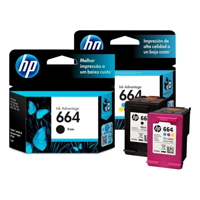 Cartucho De Tinta Hp 664 Color Negro Y Tri-color De 2 Ml 2 Unidades