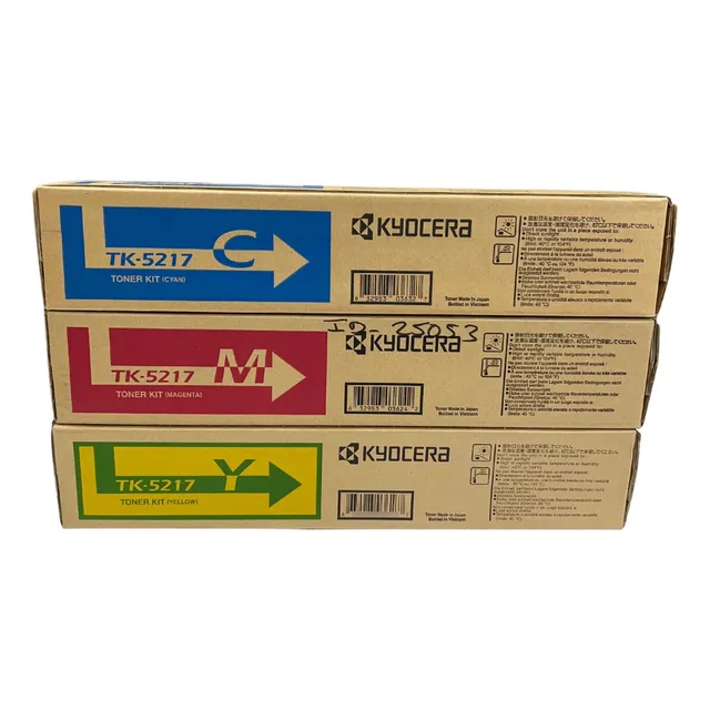 Paq 3 Pzas Toner Kyocera Tk 5217 Cyan Magenta Yellow