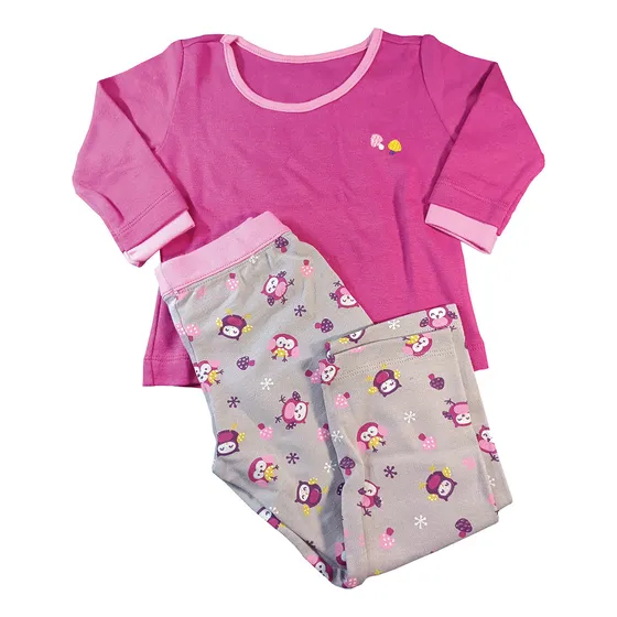 Pijama De Niña Ovejita Manga Larga - Talla 2