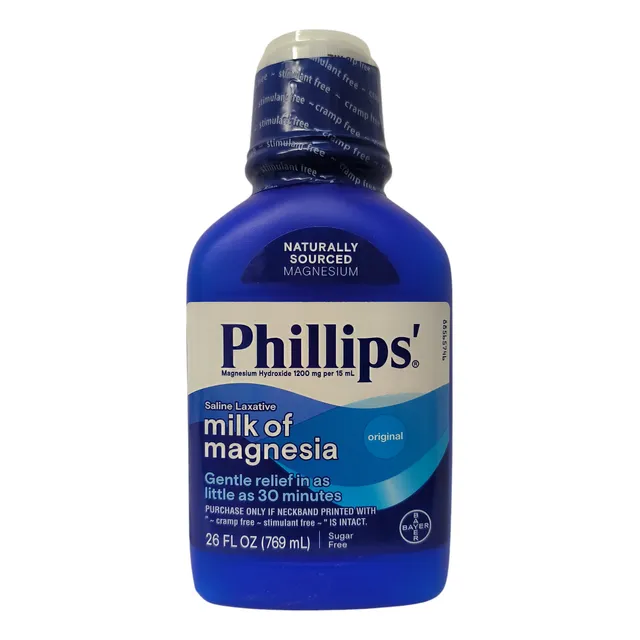 Leche Magnesia Phillips, Original Sin Azucar, 769 Ml. Bayer