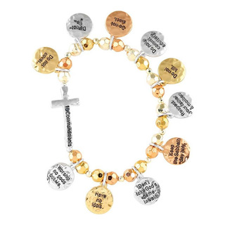 Diez Mandamientos Cruz De Dicksons Con Amuletos Brazalete El Diez Mandamientos Cruz De Dicksons Con Amuletos Brazalete El