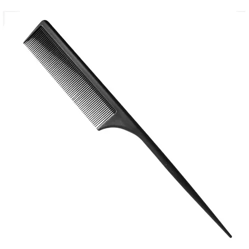 Peine De Carbono Profesional Con Cola Jessamy P7618 Color Negro