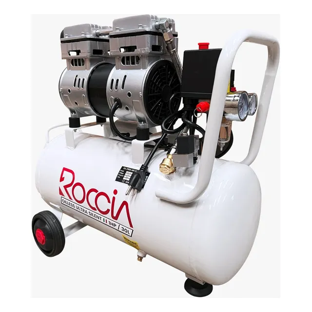 Compresor De Aire Libre De Aceite 30l Ultra Silent Roccia