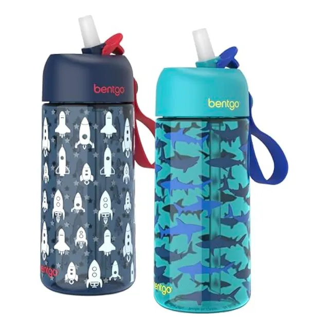 Bentgo Botella De Agua Para Niños, Paquete De 2