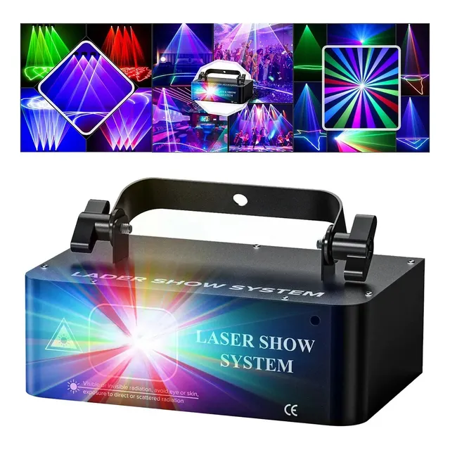 Rayo Láser Rgb Colores Dmx Potente 500mw Luz De Dj Proyector