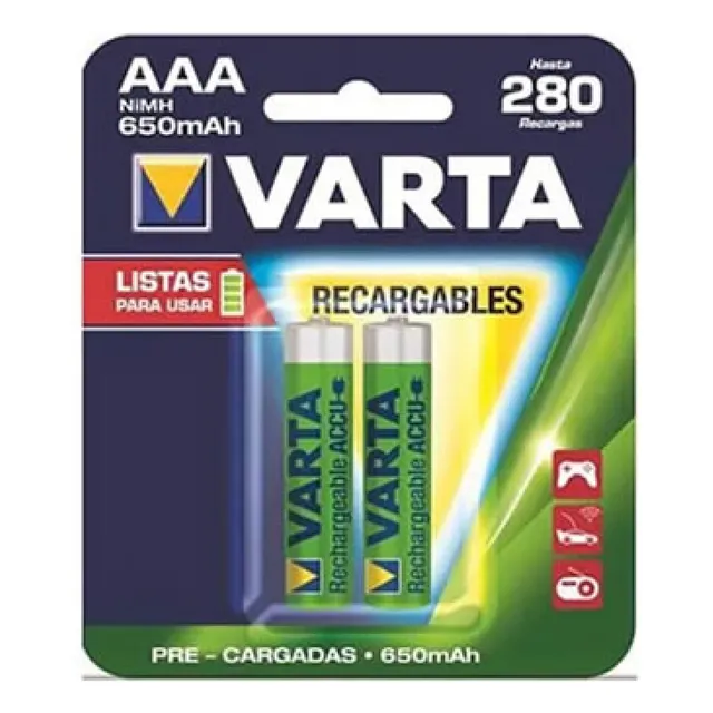 Pila Recargable Aaa (pack X 2) Contacto Electricidad Colon 