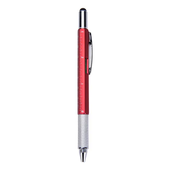 Caneta Esferográfica 6 Em 1 Régua Nível Fenda Philips Stylus