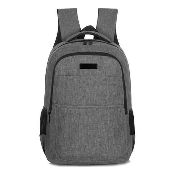 Mochila Porta Notebook Travel Tech 17770 Reforzada Amplia Color Gris 15995 Diseño De La Tela Liso