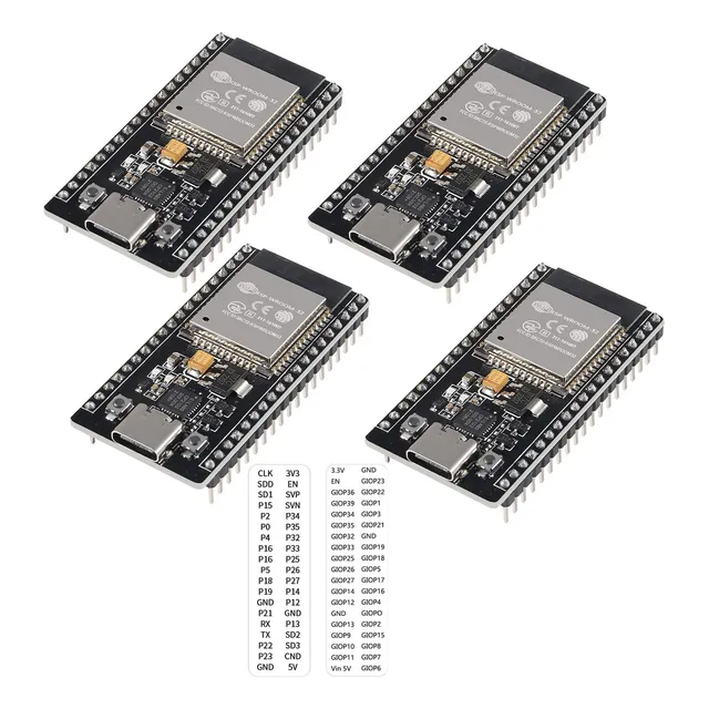 4 Piezas Placa De Desarrollo Esp32 Wifi + Bluetooth