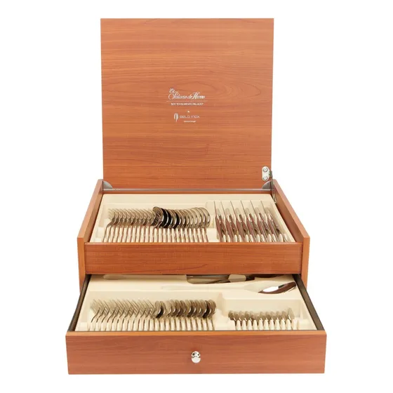 Set De Cubiertos En Acero Inoxidable, Marca Belo Inox, 76pzs