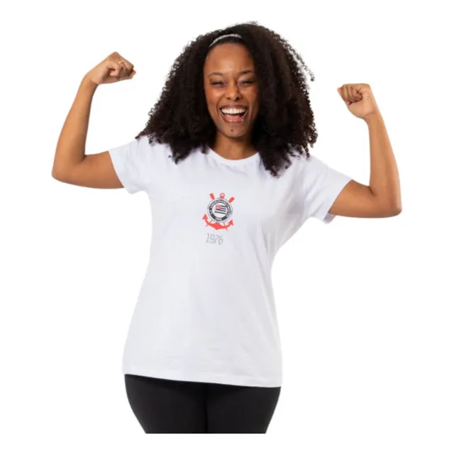 Camiseta Baby Look Corinthians Oficial Timão