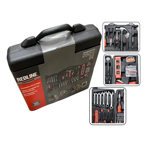 Kit profesional - Kit de herramientas de 250 piezas - Redline