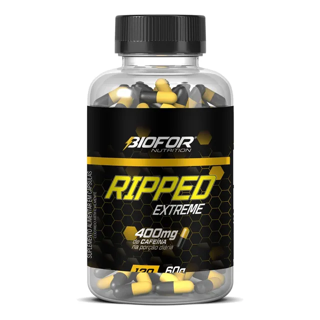 Termogênico Ripped 120 Cápsulas 400mg Cafeina Biofor