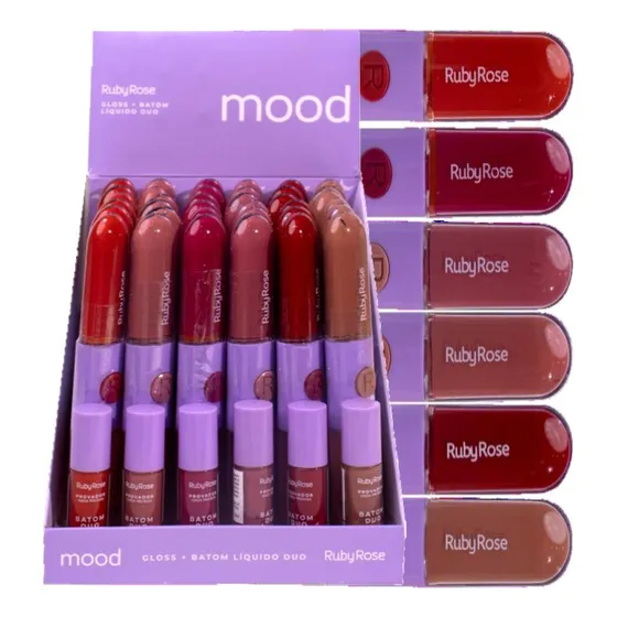 36 Batom Matte Luxo Ruby Rose Com Provadores Hb8518