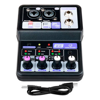 Mixer Waldman Interface Pc 2 Canais Com Xlr/p10 Podcast 2.0 Mixer Waldman Interface Pc 2 Canais Com Xlr/p10 Podcast 2.0