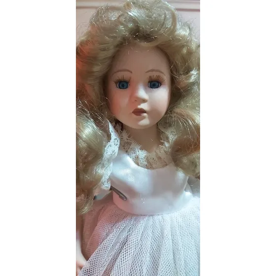Muñeca De Porcelana Antigua Bailarina 