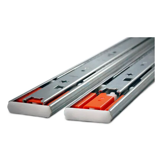 Corredera Telescópica Push On Zinc Par 35cm Ducasse Color Plateado