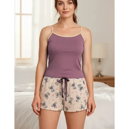 Kit 4 Pijamas Feminino Baby Doll Em 100% Algodão Toque Suave