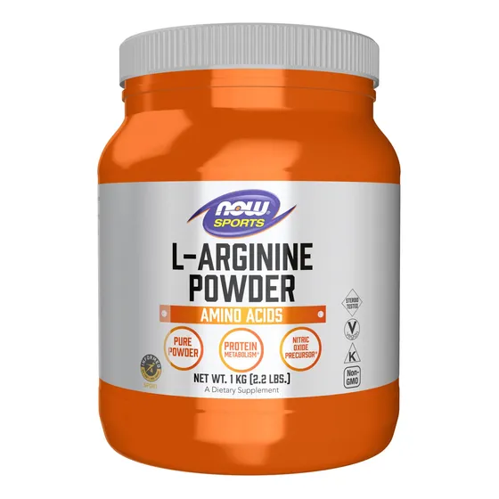 Polvo De L-arginina Supplement Now Foods, 1 Kg De Óxido Nítr
