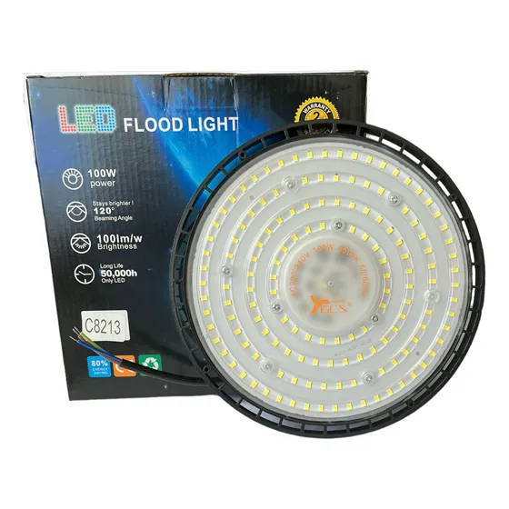 Foco Plafon Led Ufo 100w Campana Techo Industrial Luz Fria
