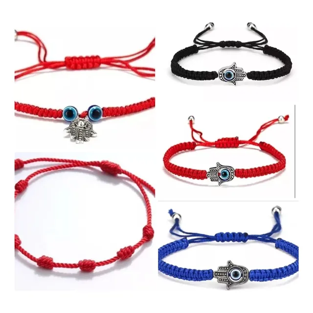 Combo De 3 Pulseras Con Amuletos 
