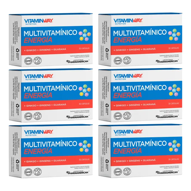 Vitamin Way Kit X6 Cajas Multivitamínico Energia X30 3c