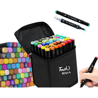 40 Pzas Marcadores Doble Punta Pincel Plumon Touch Regalo 40 Pzas Marcadores Doble Punta Pincel Plumon Touch Regalo