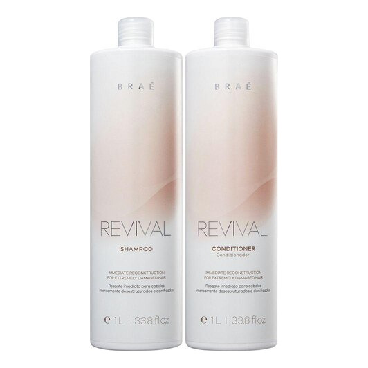 Kit Braé Revival Shampoo E Condicionador 1l Kit Braé Revival Shampoo E Condicionador 1l