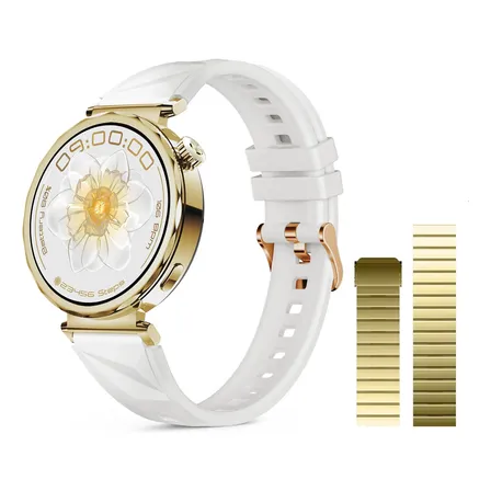 Smartwatch Feminino Aurafit Am23 Tela 1.32 Dourado-champanhe Dourado-champanhe Smartwatches Para Mulheres Dourado-champanhe/branco-pérola