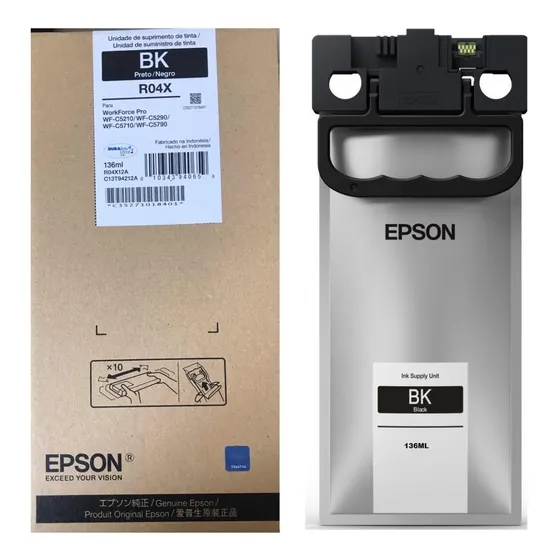 Tinta Epson Original Wf-c5790 Wf-c5210 Wf-c5710 Preta R04x
