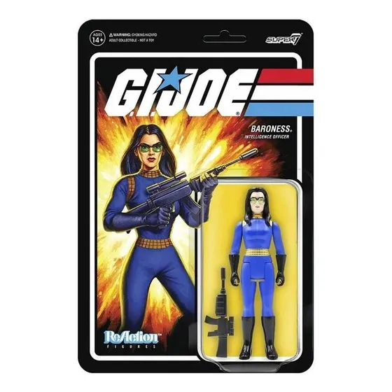 Figura de reacción Super7 multicolor de G.i. Joe Baroness Wave 1a