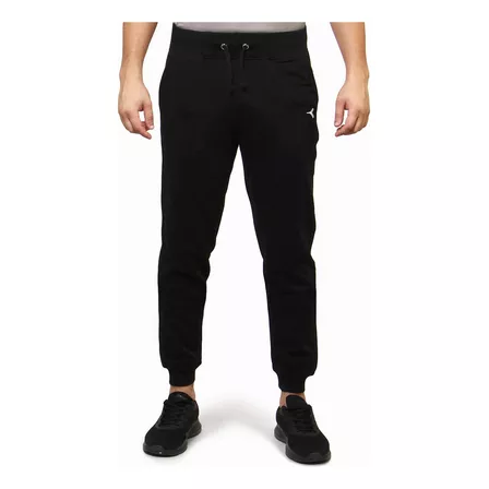 Diadora Mens Cotton Pant Wasist & Cuff 2/2- Black