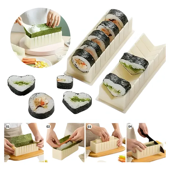 Molde Multifuncional Para Hacer Sushi Corte Circular Corazón