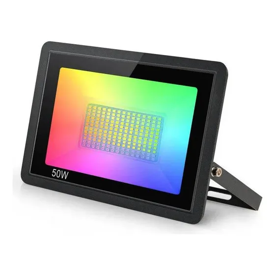 Reflector Led 50w Rgb Multicolor Con Control Ultrabriilante